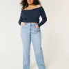 Curvy Ultra High-Rise Medium Wash Dad Jeans
