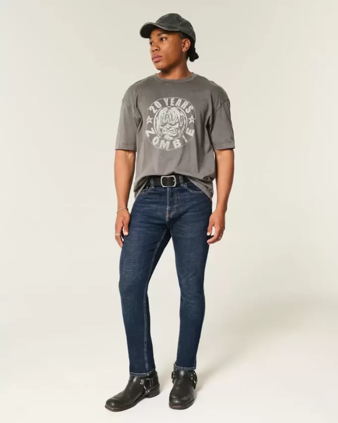 Dark Wash Athletic Skinny Jeans