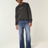 Dark Wash Baggy Bootcut Jeans