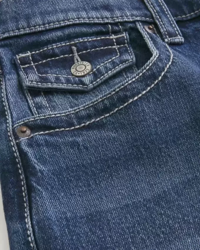 Dark Wash Baggy Bootcut Jeans