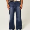 Dark Wash Baggy Bootcut Jeans