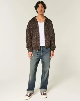 Dark Wash Embroidered Baggy Jeans