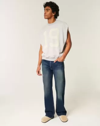 Dark Wash Relaxed Bootcut Jeans