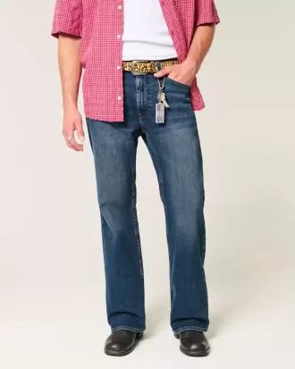Dark Wash Relaxed Bootcut Jeans