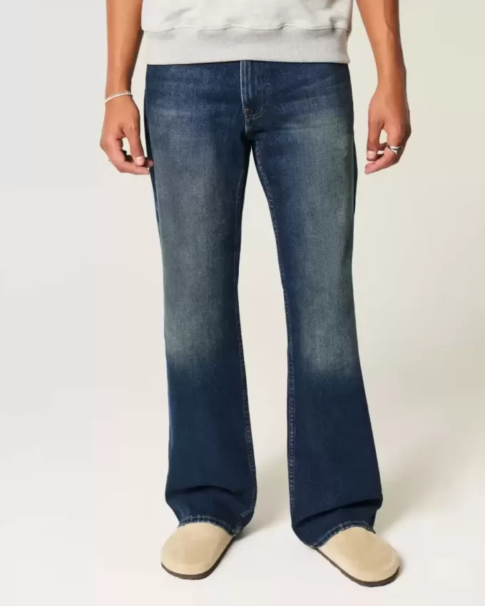 Dark Wash Relaxed Bootcut Jeans
