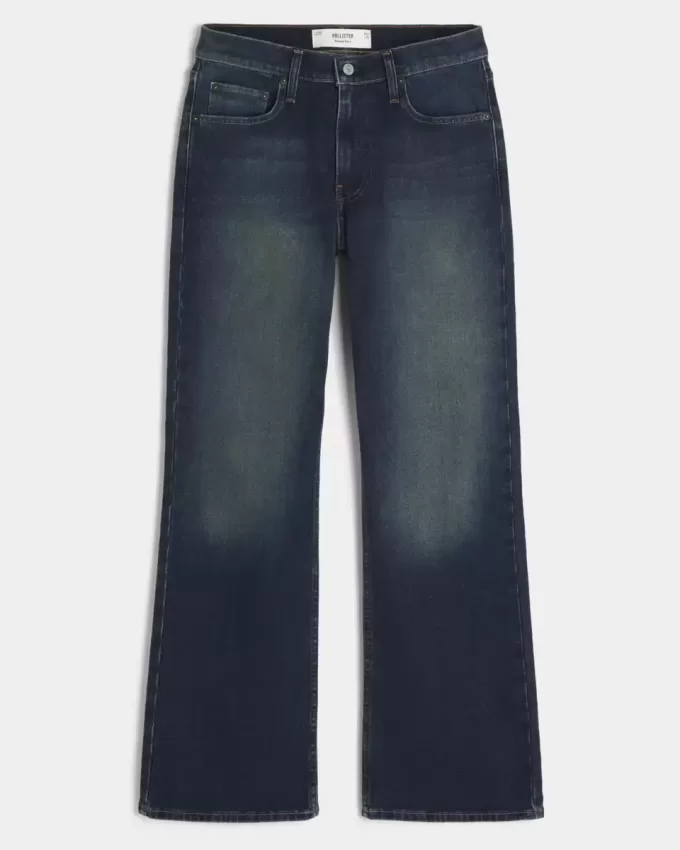 Dark Wash Relaxed Bootcut Jeans