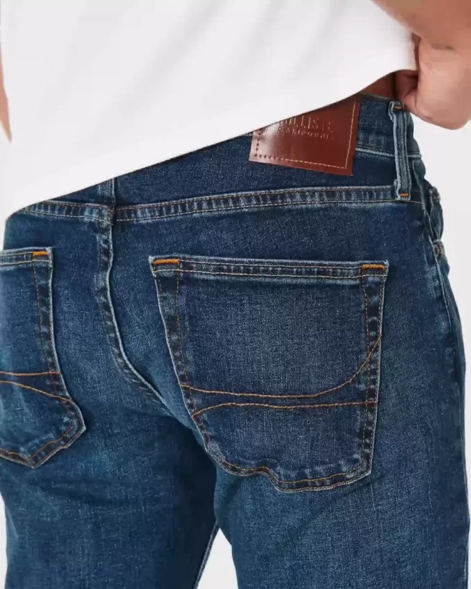 Dark Wash Slim Straight Jeans