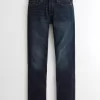 Dark Wash Slim Straight Jeans