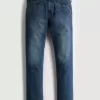 Dark Wash Slim Straight Jeans