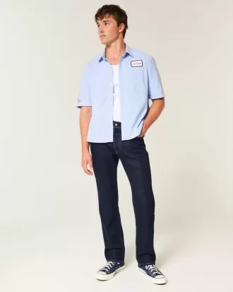 Dark Wash Straight Jeans