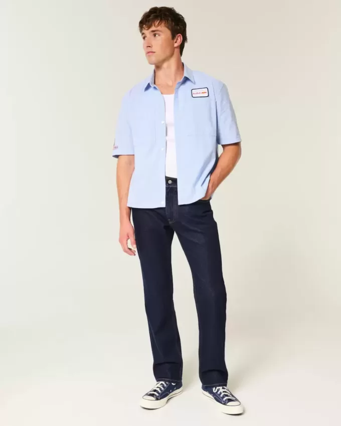 Dark Wash Straight Jeans