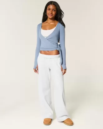 Deer Graphic Wide-Leg Sweatpants