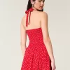 Drop-Waist Halter Mini Dress