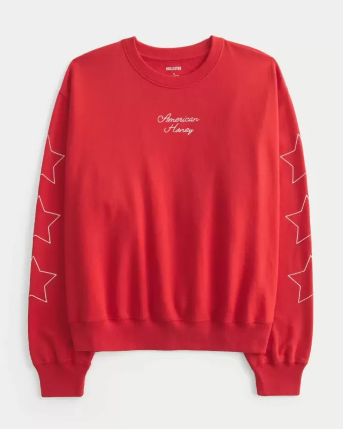 Easy American Honey Graphic Crew Sweatshirt