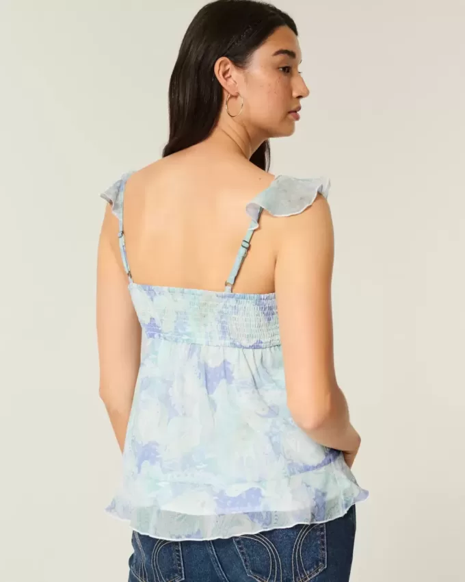 Easy Chiffon Babydoll Top