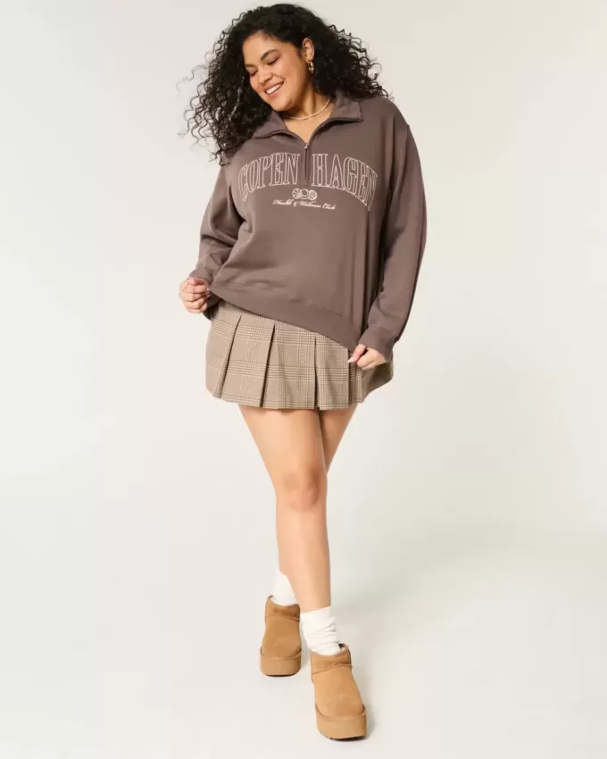 Easy Copenhagen Graphic Half-Zip Sweatshirt