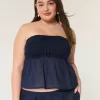 Easy Crochet-Style Fabric Mix Strapless Top