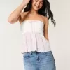 Easy Crochet-Style Fabric Mix Strapless Top