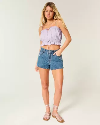 Easy Crop Strapless Lace Inset Tube Top