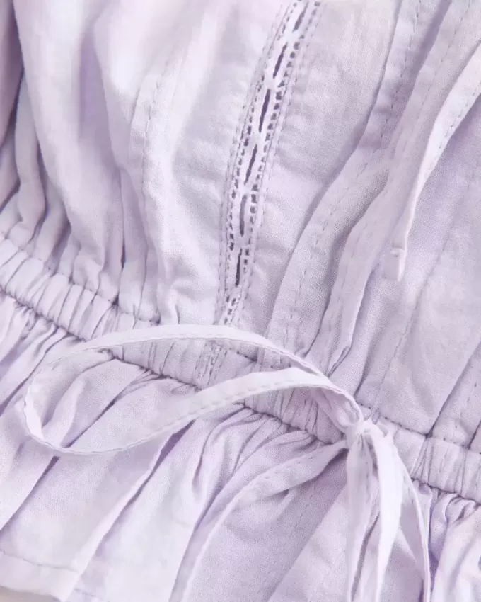 Easy Crop Strapless Lace Inset Tube Top