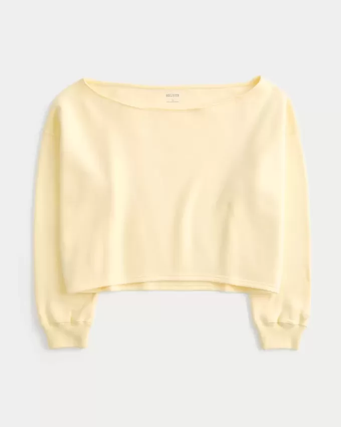 Easy Double Off-the-Shoulder Sweatshirt