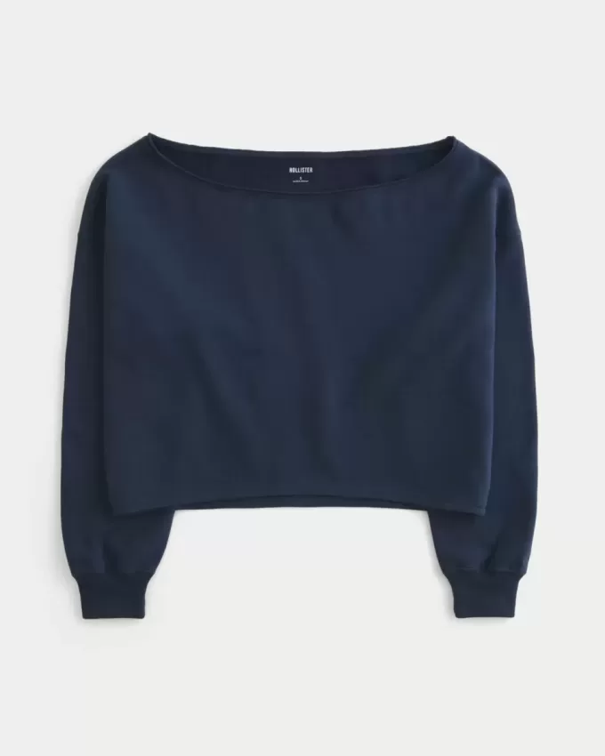 Easy Double Off-the-Shoulder Sweatshirt