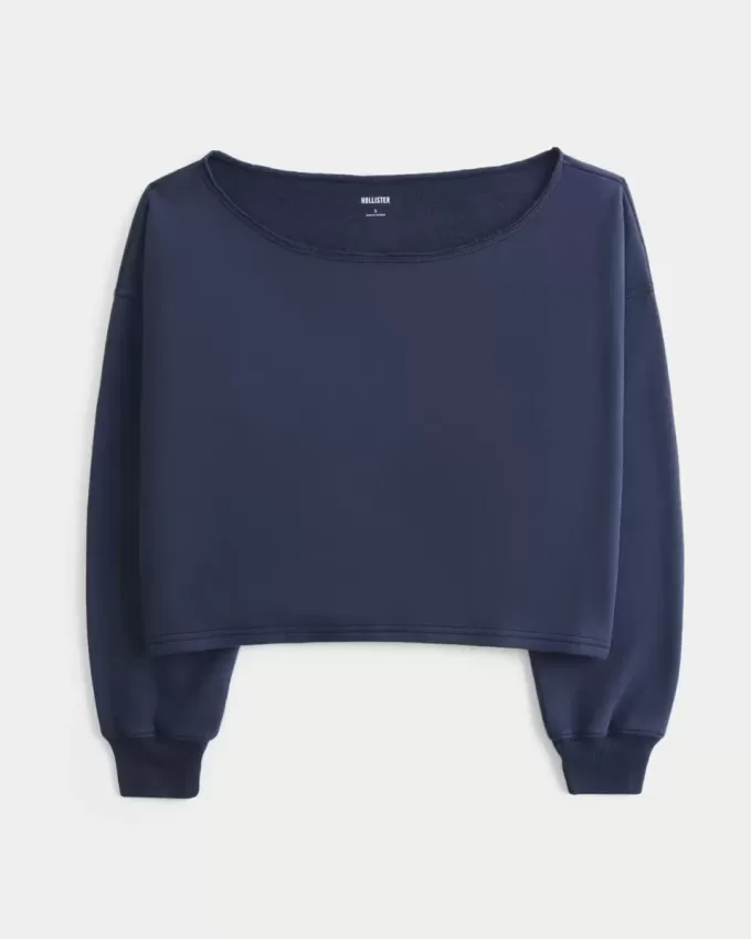 Easy Double Off-the-Shoulder Sweatshirt