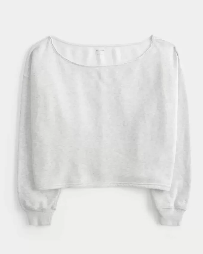Easy Double Off-the-Shoulder Sweatshirt