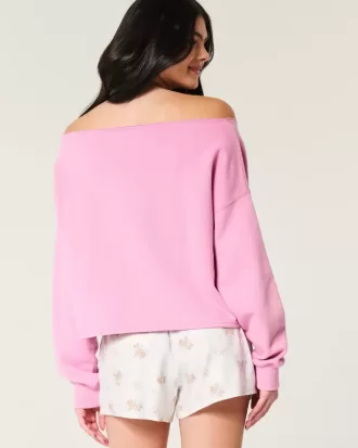 Easy Double Off-the-Shoulder Sweatshirt