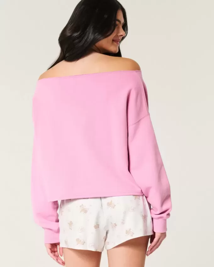 Easy Double Off-the-Shoulder Sweatshirt
