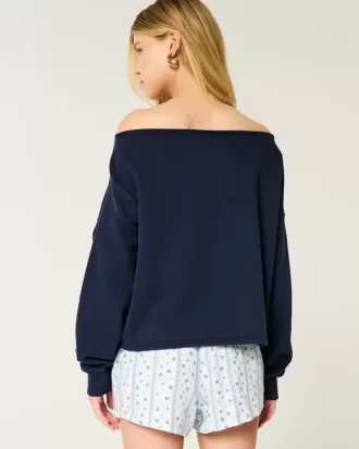 Easy Double Off-the-Shoulder Sweatshirt