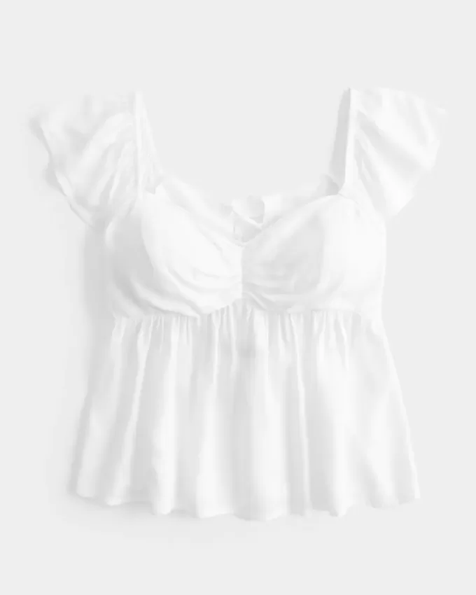 Easy Flutter Sleeve Babydoll Top