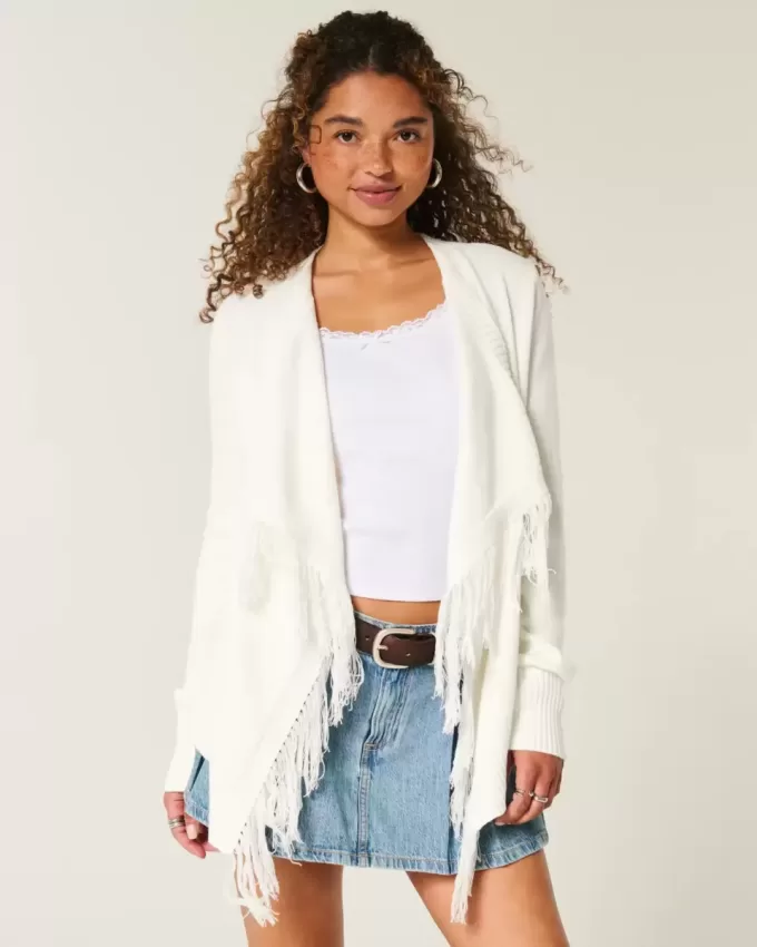 Easy Fringe No-Close Cardigan