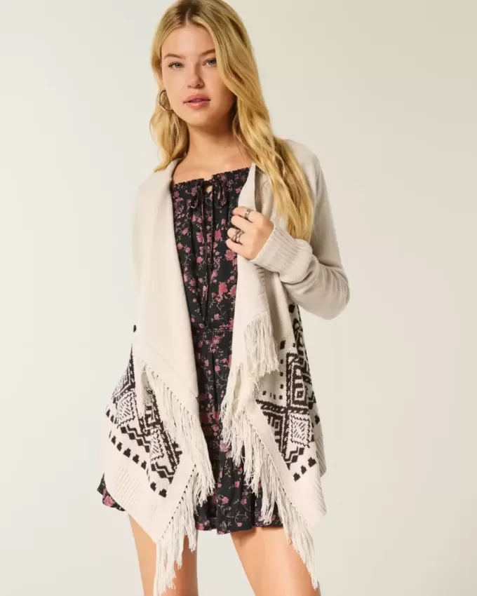 Easy Fringe No-Close Cardigan
