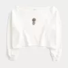 Easy Graphic Double Off-the-Shoulder Sweatshirt