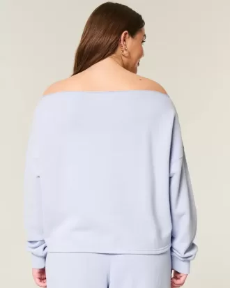 Easy Graphic Double Off-the-Shoulder Sweatshirt