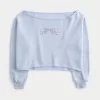 Easy Graphic Double Off-the-Shoulder Sweatshirt