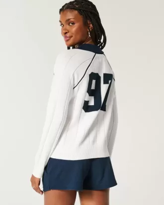 Easy Long-Sleeve Sweater Polo