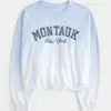 Easy Montauk New York Graphic Crew Sweatshirt