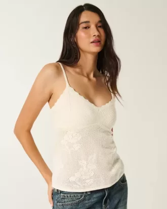 Easy Needlepoint-Style Halter Babydoll Cami