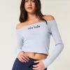 Easy New York Graphic Off-the-Shoulder Top