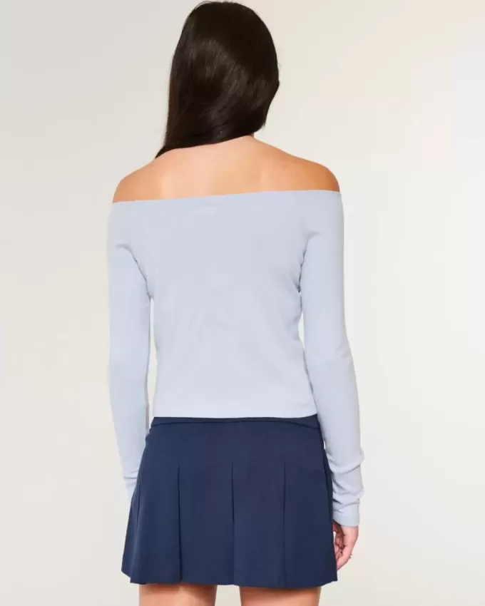 Easy New York Graphic Off-the-Shoulder Top