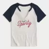 Easy Notch-Neck Sweet ‘n Sporty Graphic Baby Tee