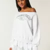 Easy Off-the-Shoulder Connecticut Graphic Sweatshirt