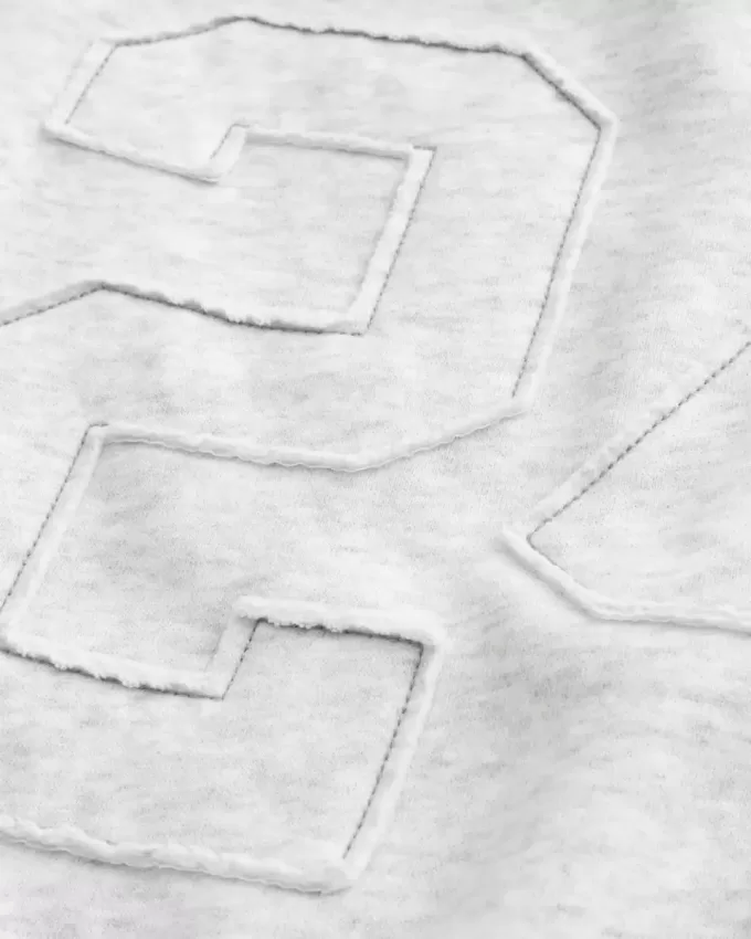 Easy Off-the-Shoulder Number Graphic Sweatshirt