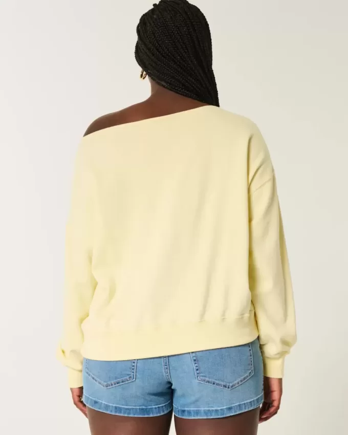 Easy Off-the-Shoulder Southampton Graphic Sweatshirt