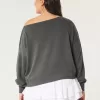 Easy Off-the-Shoulder Terry Sweatshirt