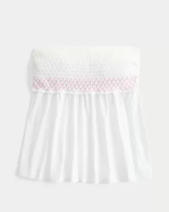 Easy Strapless Smocked Babydoll Top