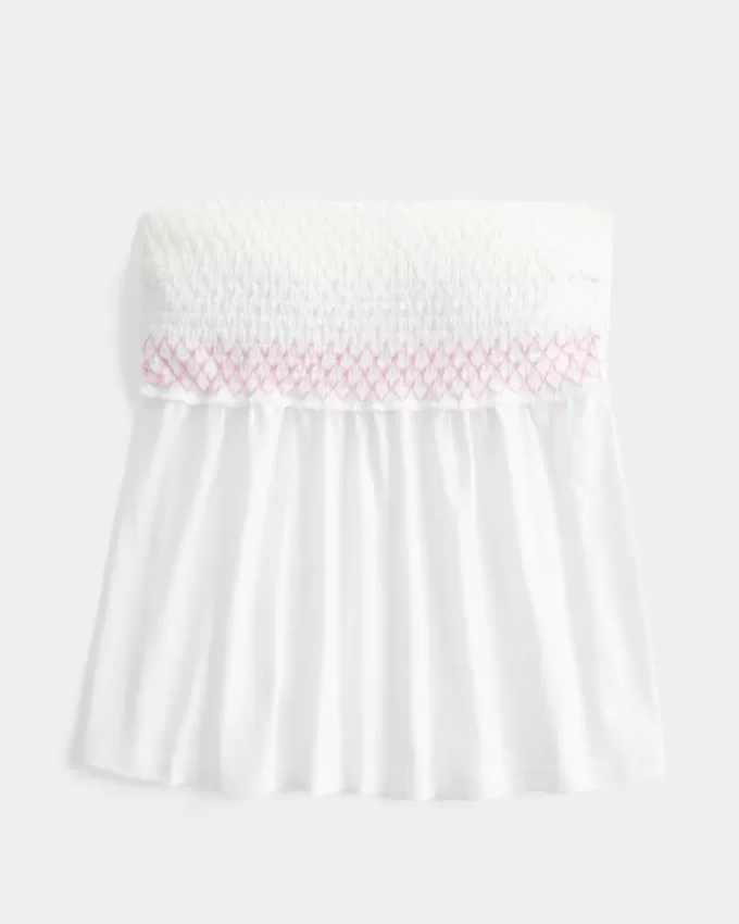 Easy Strapless Smocked Babydoll Top