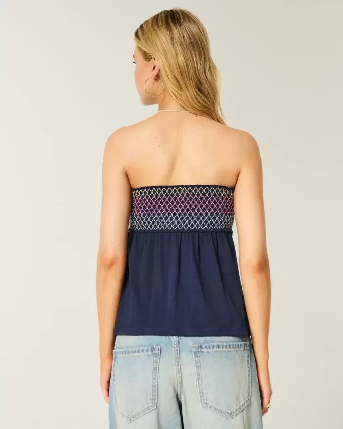 Easy Strapless Smocked Babydoll Top